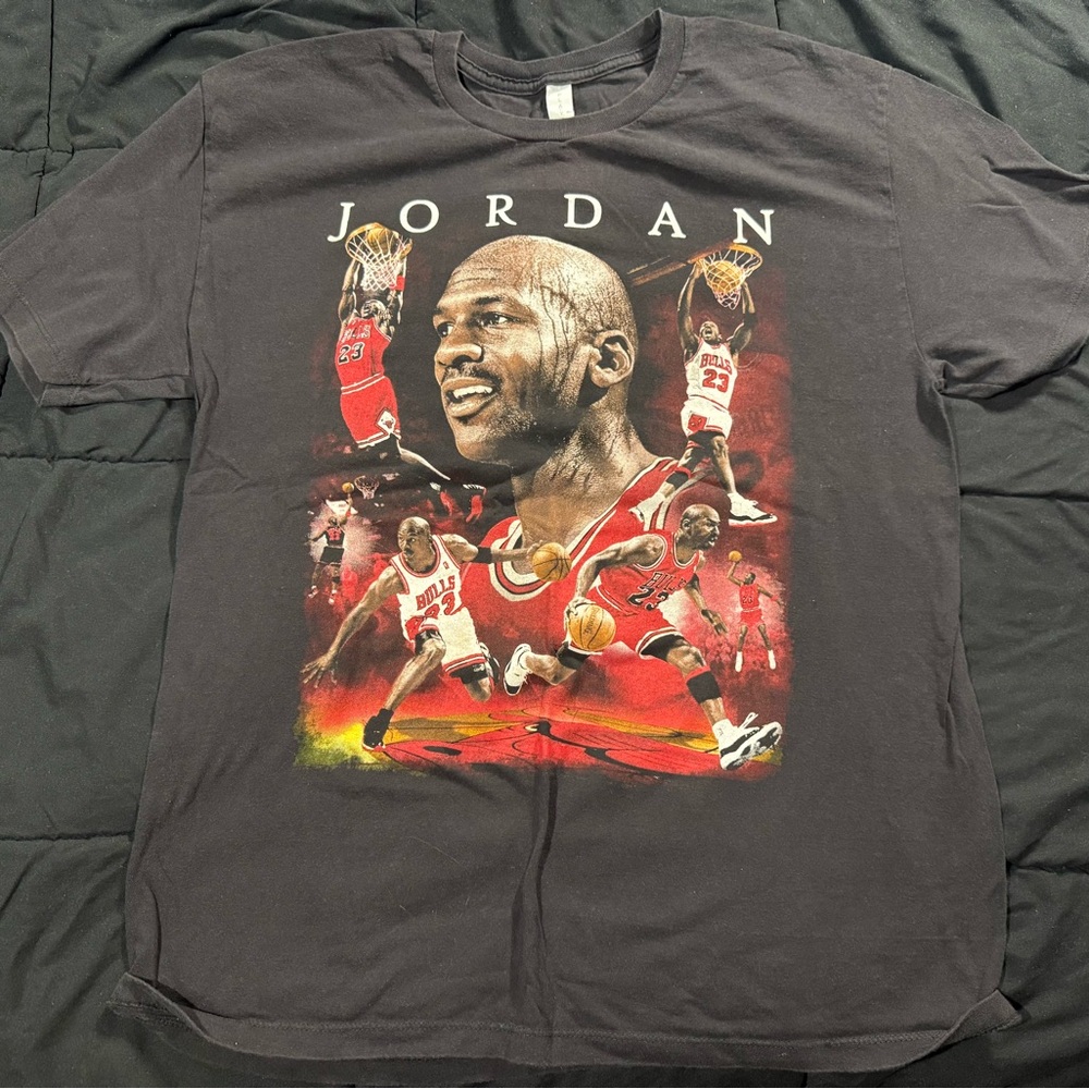 Jordan Black and Red Graphic Tee